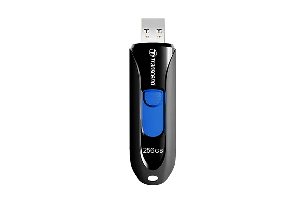 TRANSCEND 256GB JF790 USB3.1 GEN 1 CAPLESS FLASH DRIVE - BLACK AND BLUE - image 5