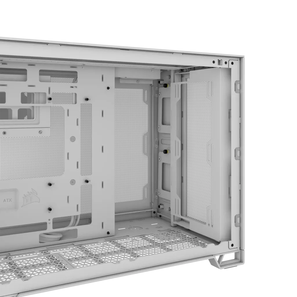 2500D Airflow White Mid-Tower Dual Chamber PC Case; 2x 3.5'' |  2x 2.5'' Drive Bays; Up to 360mm Radiator compatible - image 12