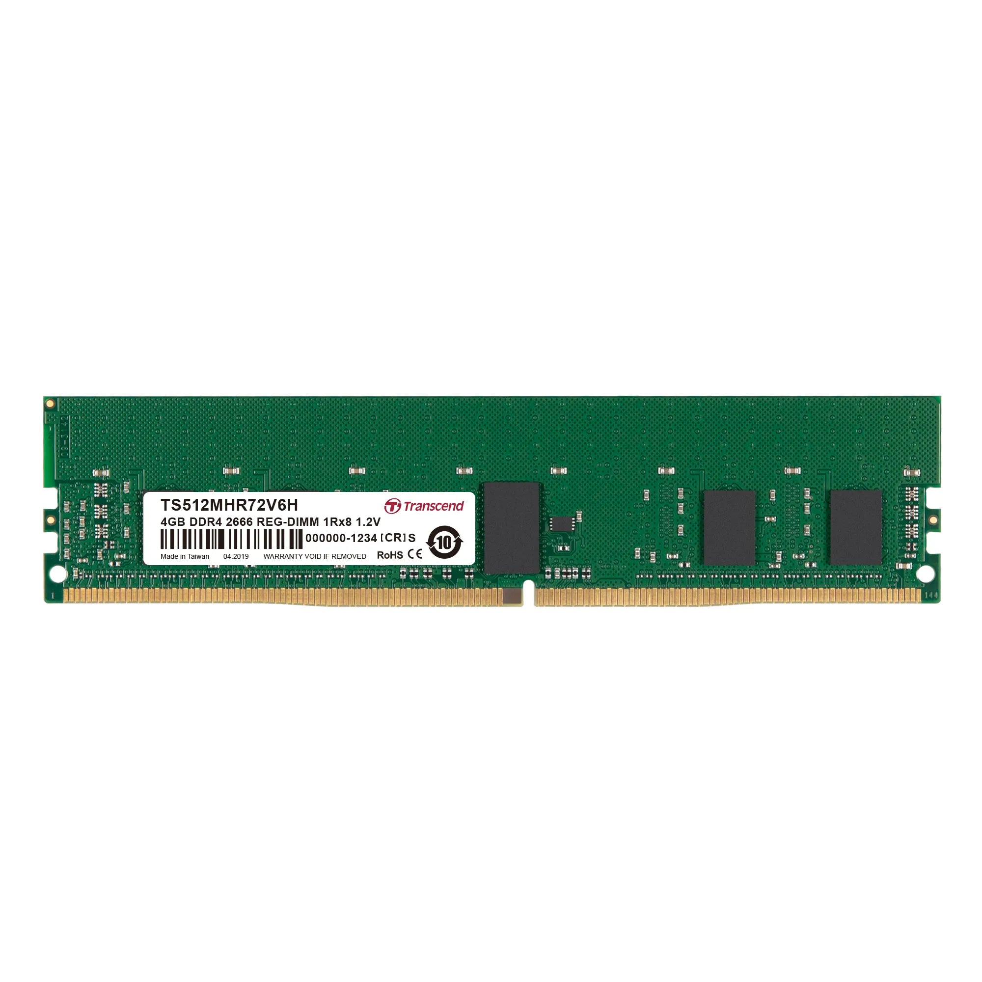 TRANSCEND 4GB DDR4-2666 REG-DIMM CL19 1Rx8 512Mx8 - image 3