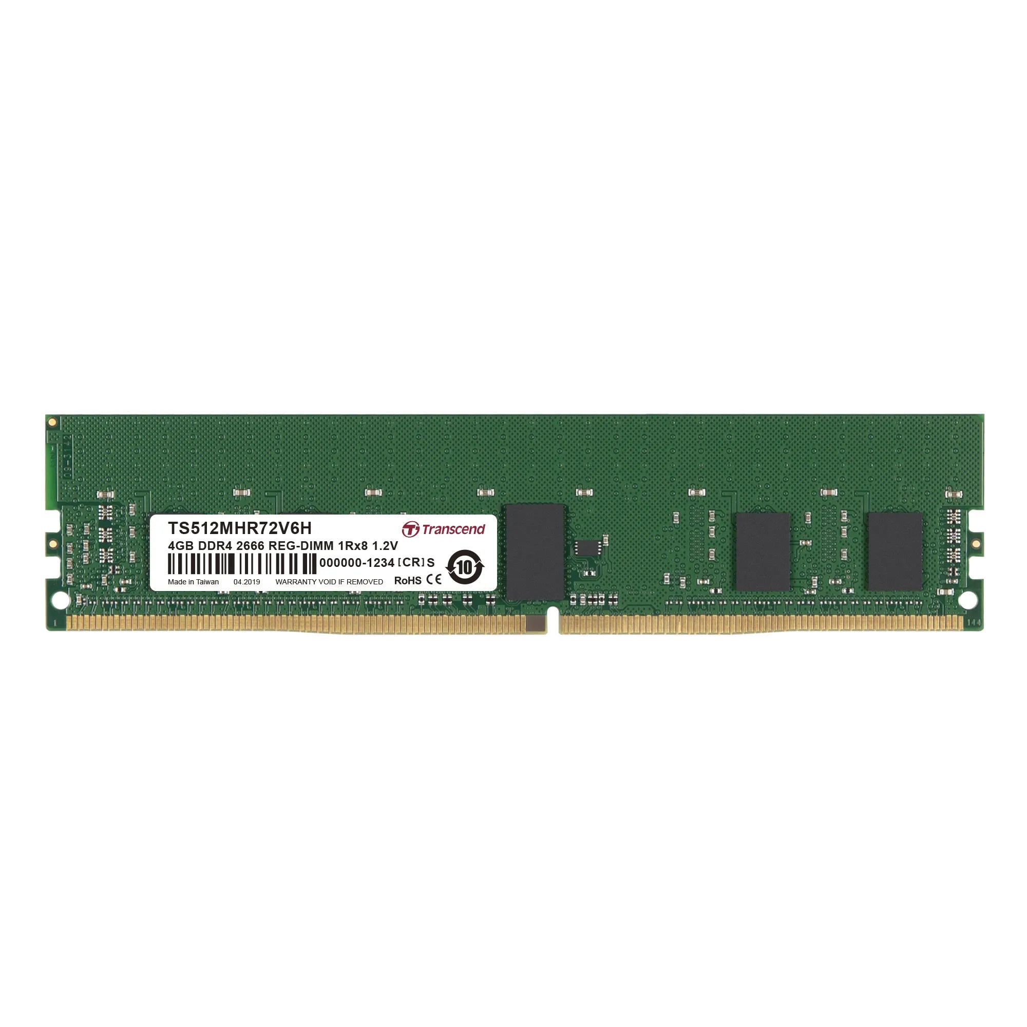 TRANSCEND 4GB DDR4-2666 REG-DIMM CL19 1Rx8 512Mx8 - image 4