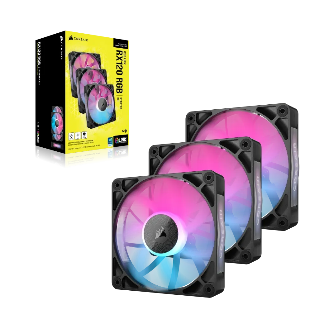Corsair RX RGB Series; iCUE LINK RX120 RGB; 120mm Fan; Triple Pack - image 7