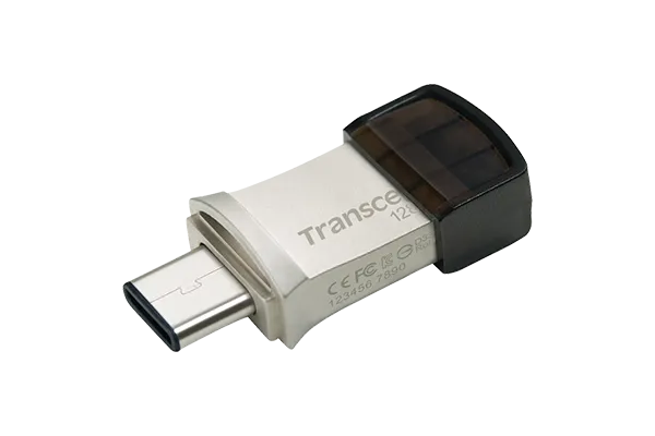 TRANSCEND 128GB JETFLASH 890 USB-C & USB 3.1 OTG FLASH DRIVE - SILVER - image 6