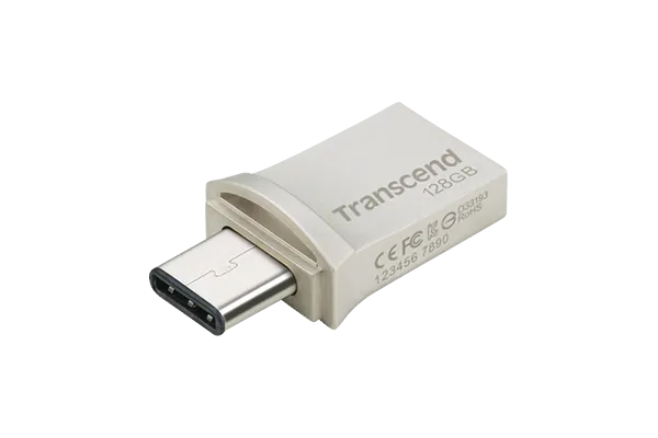 TRANSCEND 128GB JETFLASH 890 USB-C & USB 3.1 OTG FLASH DRIVE - SILVER - image 7