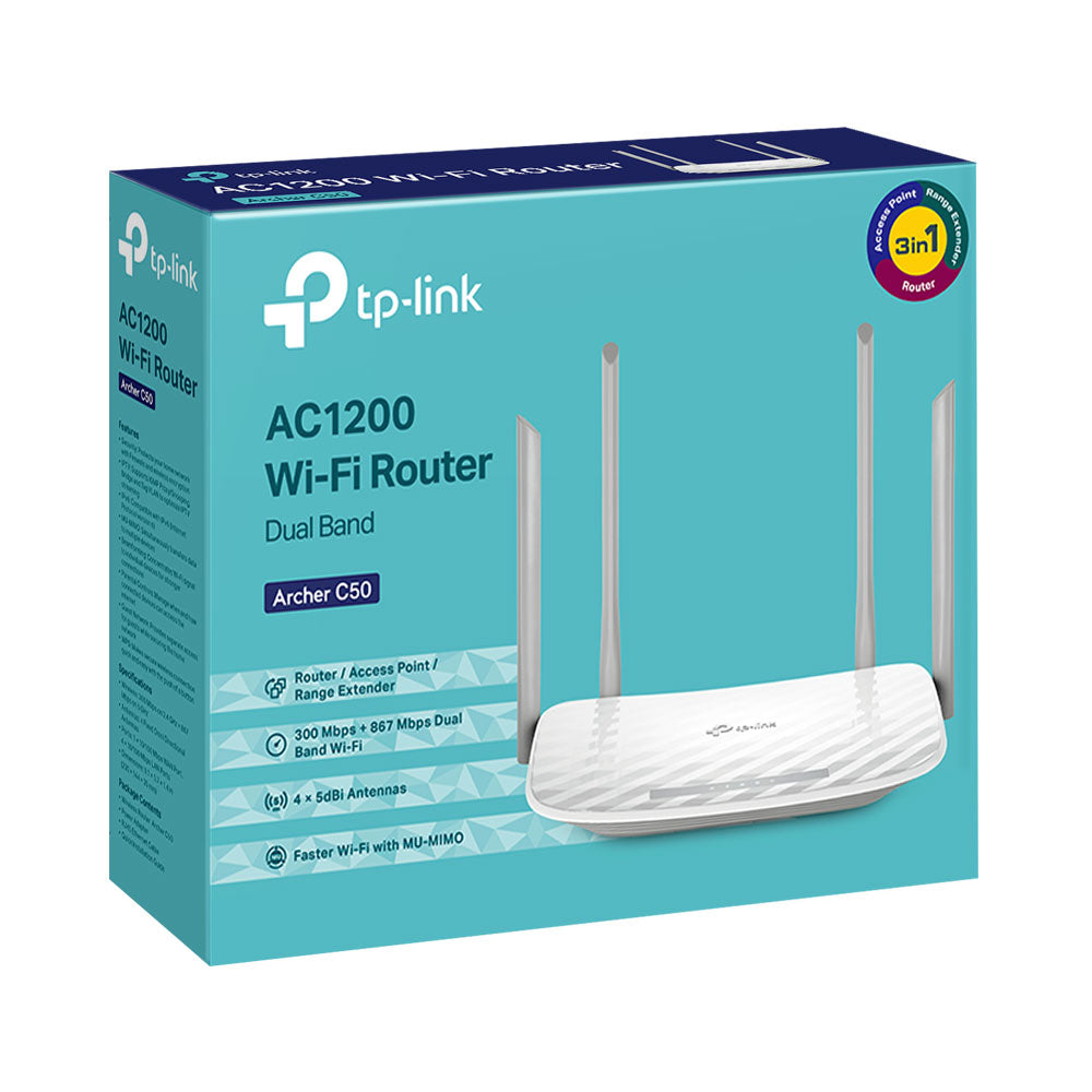 TP-LINK AC1200 WIRELESS DUAL BAND ROUTER (ARCHER C50)