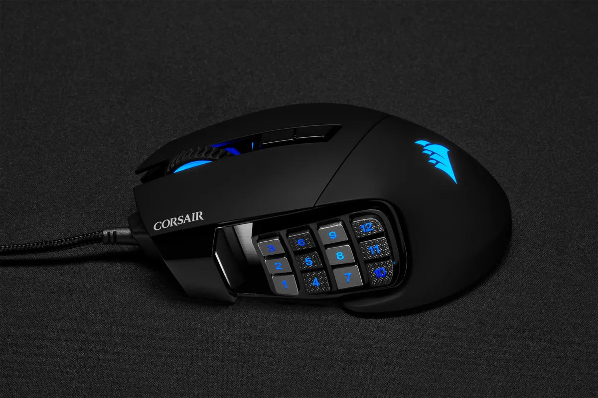 Corsair SCIMITAR ELITE RGB Optical MOBA/MMO Gaming Mouse; 18;000 DP; Black - image 3