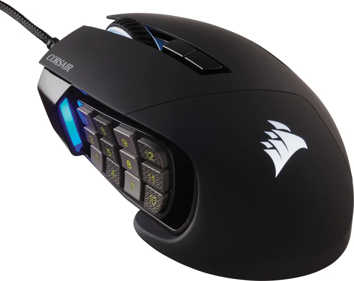 Corsair SCIMITAR ELITE RGB Optical MOBA/MMO Gaming Mouse; 18;000 DP; Black - image 9