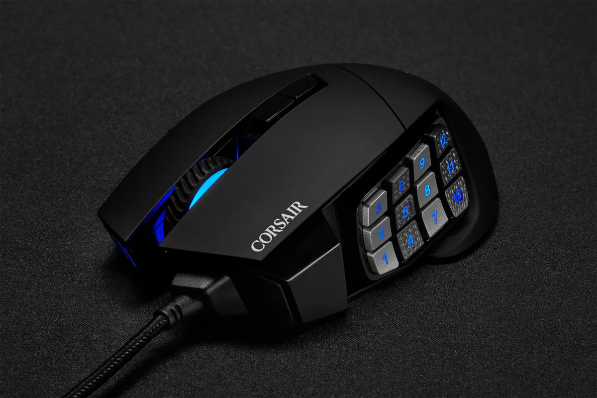 Corsair SCIMITAR ELITE RGB Optical MOBA/MMO Gaming Mouse; 18;000 DP; Black - image 11