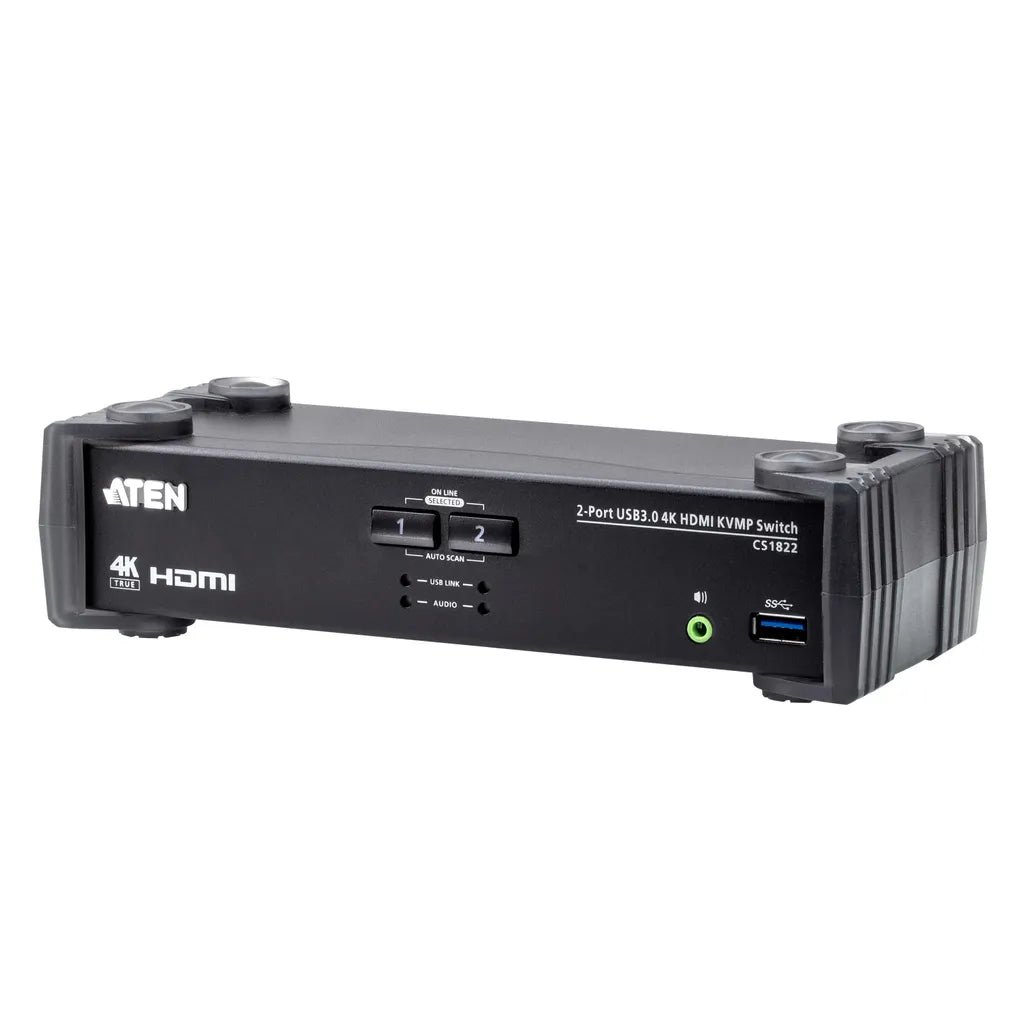 Aten CS1822, 4096 x 2160 pixels, 4K Ultra HD, 1.78 W, Black