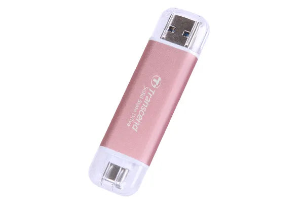 TRANSCEND 1 TB ESD310P USB3.2 TYPE A & C (USB 10Gbps) OTG COMPACT PORTABLE SSD  - Read 1050MB/s Write 950 MB/s - Pink - image 3