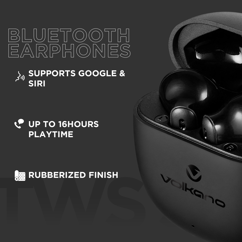 Volkano Sleek Series TWS Earphones - Black