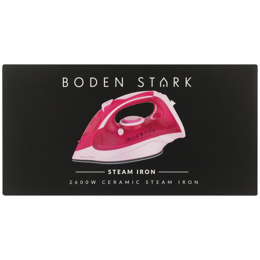 Boden Stark 2600W Ceramic Steam Iron - Pink - image 7