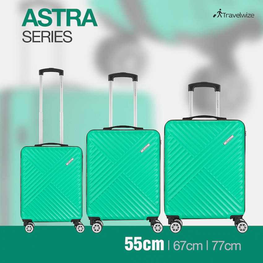 Travelwize Astra ABS 55cm 4-Wheel Spinner Luggage - Jade - image 7