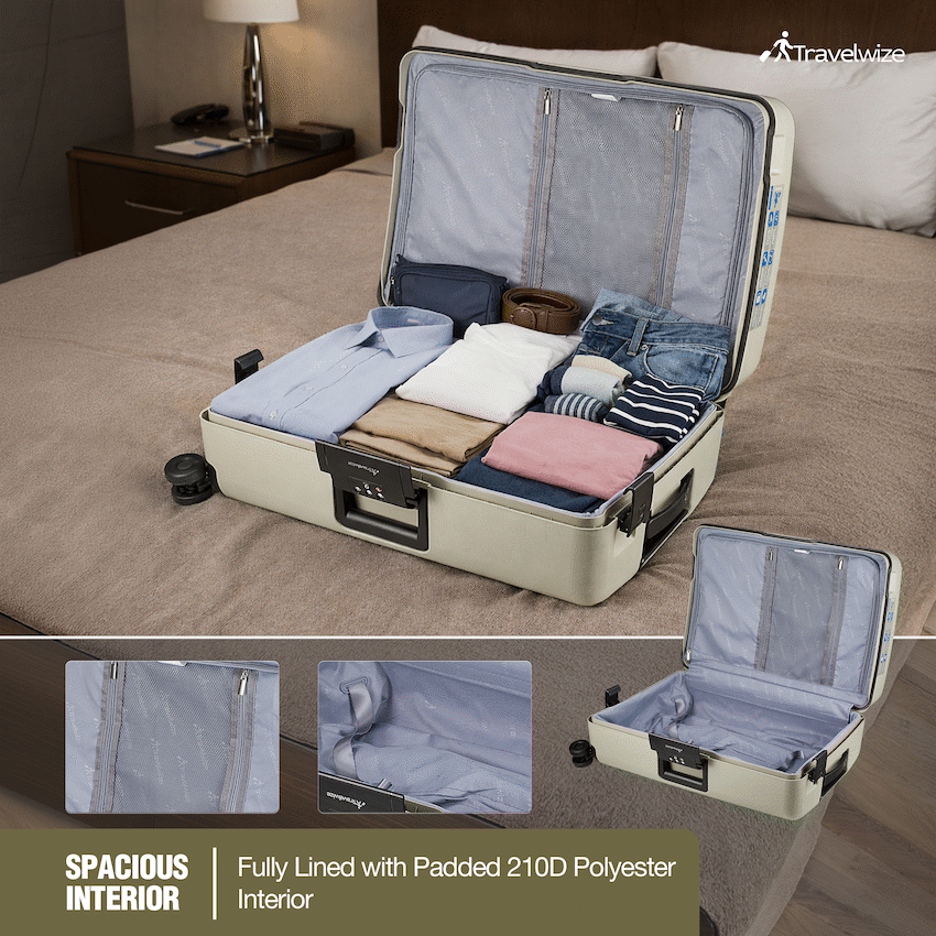 Travelwize Clipper PP 65cm 4-Wheel Spinner Luggage Beige - image 7