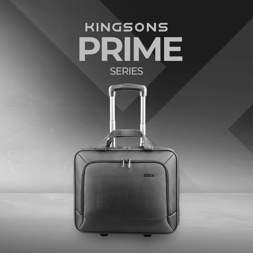 Kingsons Prime 15.6" Laptop Trolley Bag - Black - image 7