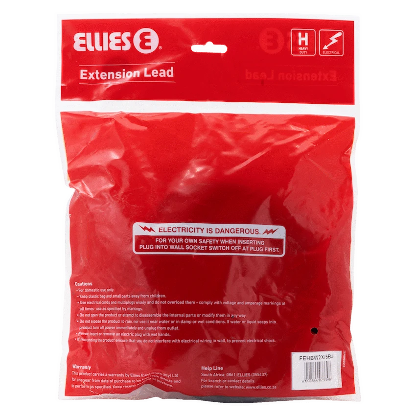 Ellies Back to Back Heavy Duty Extension Lead - 5m - image 7