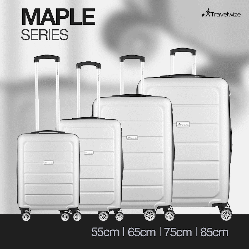 Travelwize Maple ABS 4-Wheels Spinner 4Pc Luggage Set Silver - image 7
