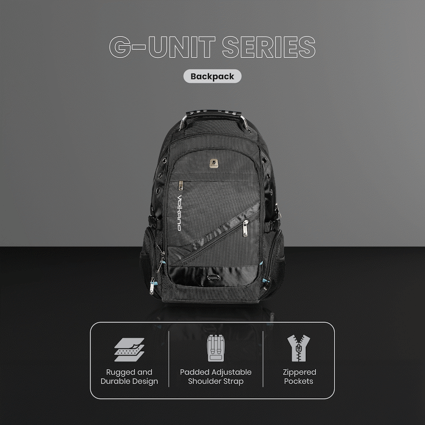 Volkano G-Unit Backpack - Black/Grey/Turquoise - image 7