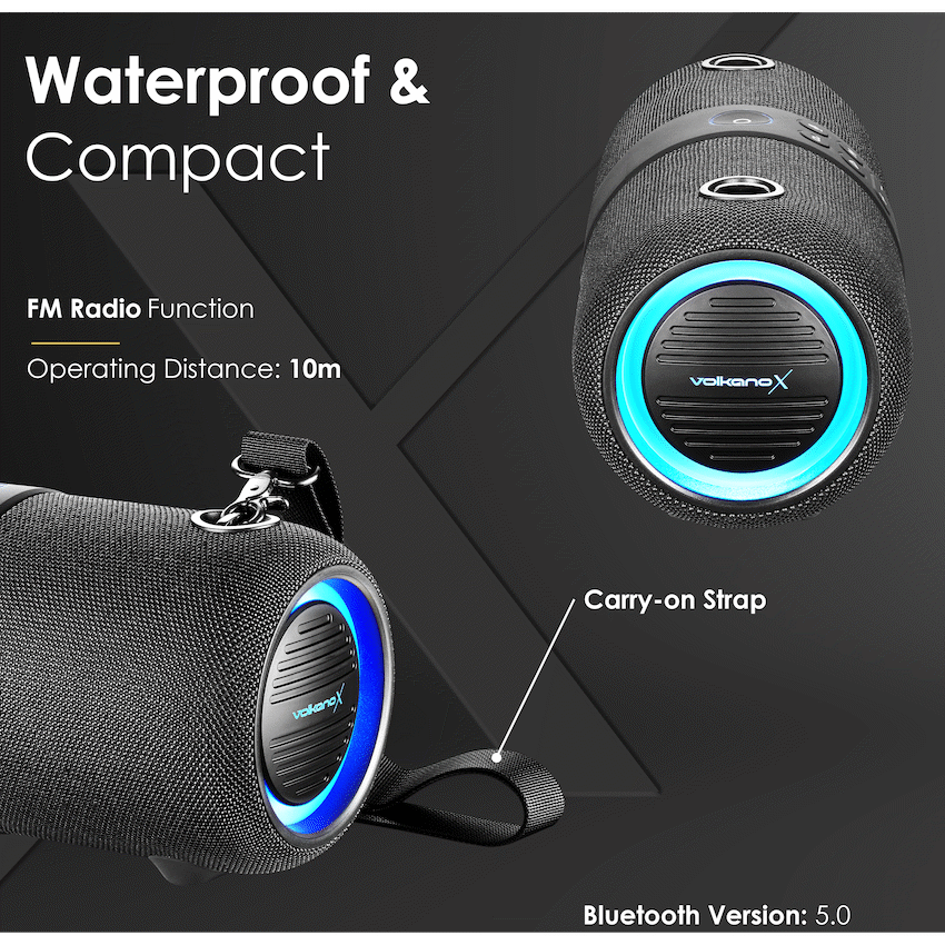 VolkanoX Python Series Bluetooth Speaker - Black - image 7