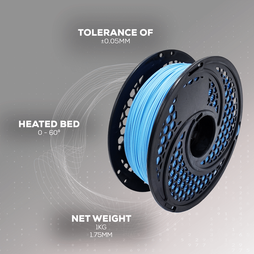 PLA Powder Blue Filament 1kg, 1.75mm - image 7