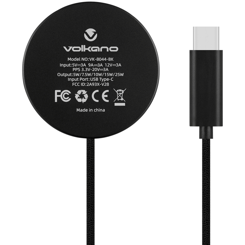 Volkano Magni Series Qi2.2 25W Wireless Charging Pad - Black - image 7