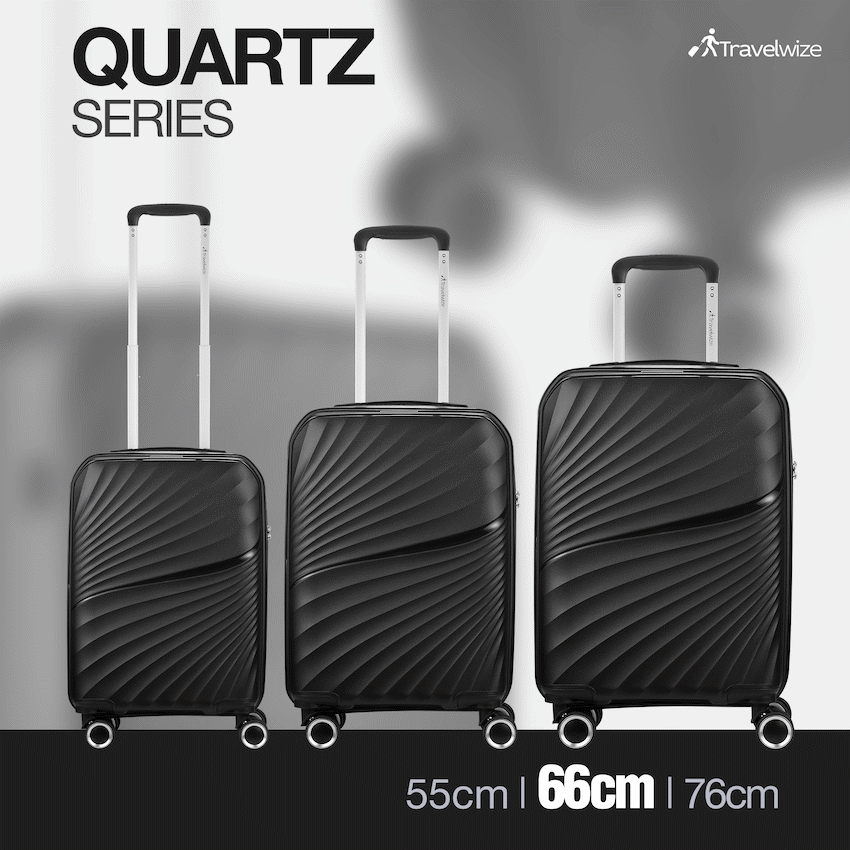 Travelwize Quartz PP 66cm 4-Wheels Spinner Luggage - Black - image 7
