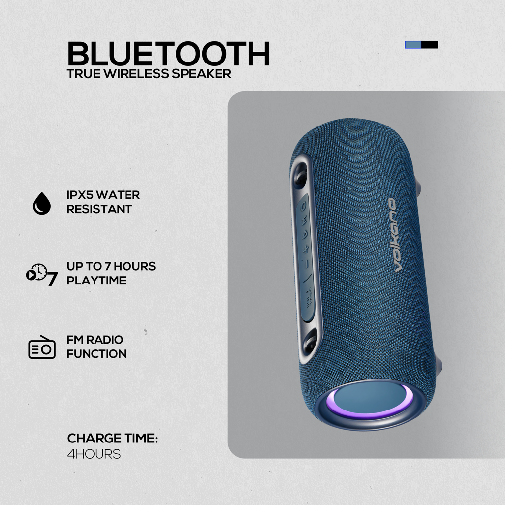 Volkano Mamba 2.0 Series Bluetooth Speaker - Blue