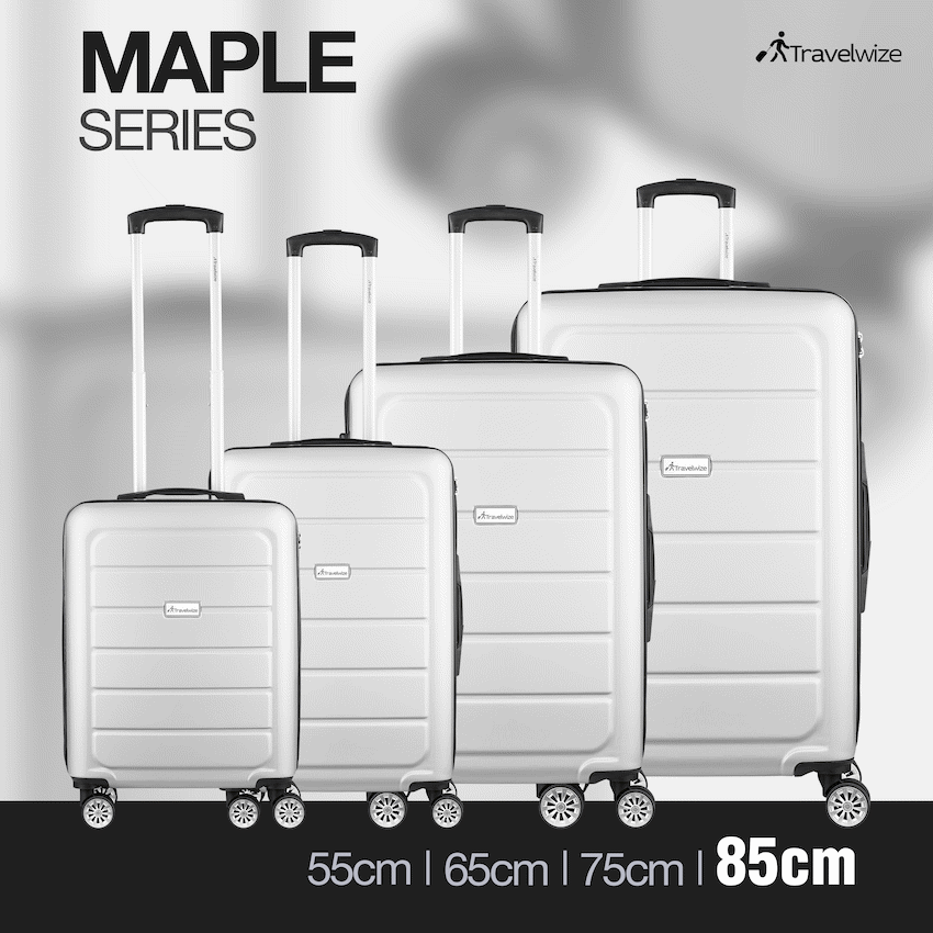 Travelwize Maple ABS 85cm 4-Wheel Spinner Luggage - Silver - image 7