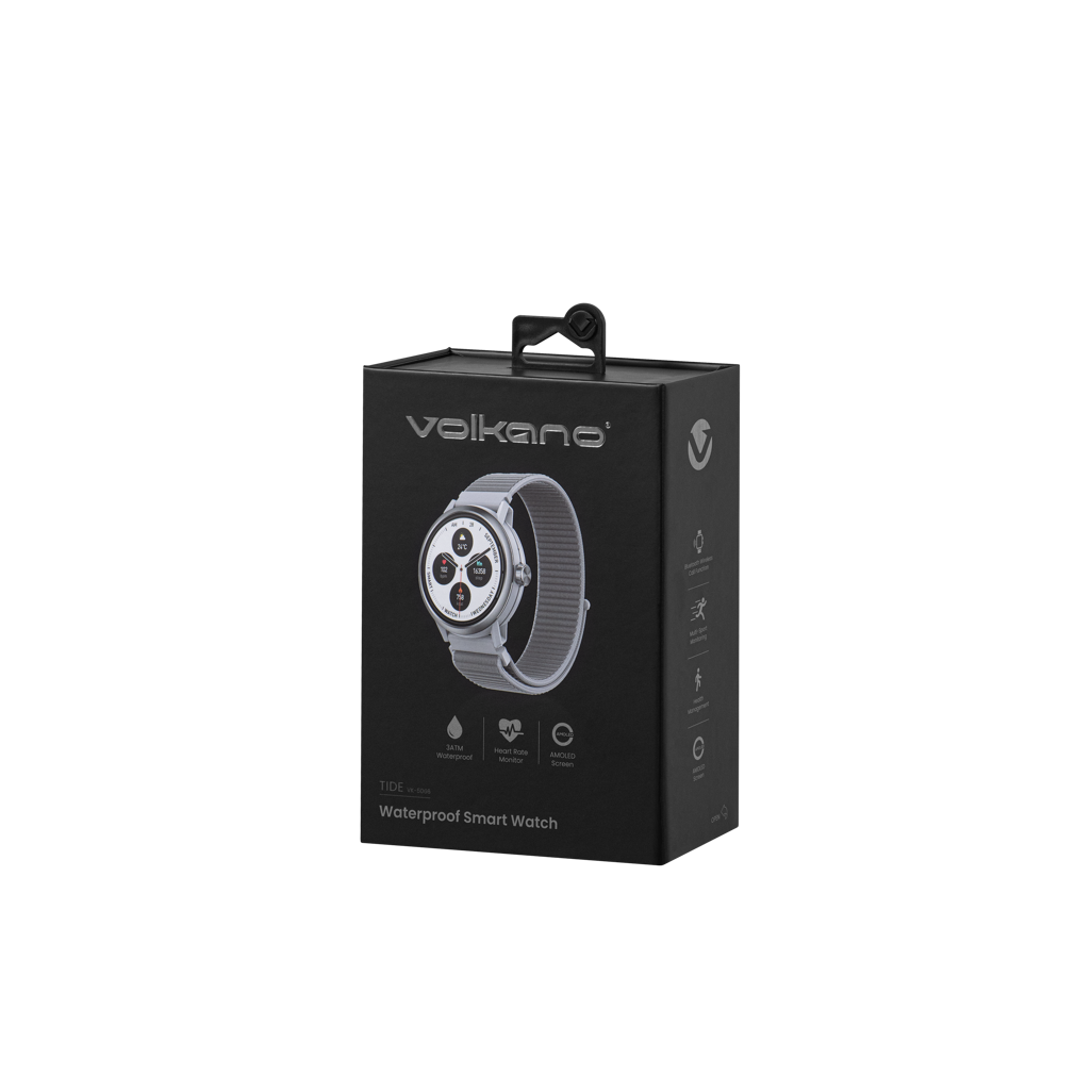 Volkano Tide Series Waterproof Smart Watch - Silver