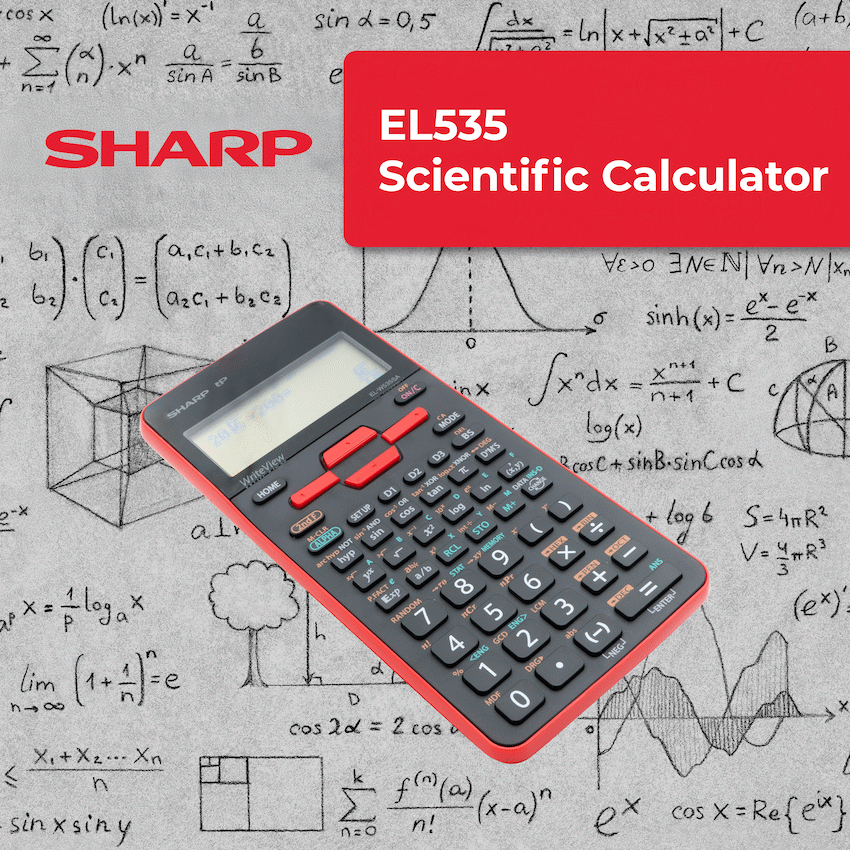 Sharp EL535 Scientific Calculator - 422 Functions- Red - image 7