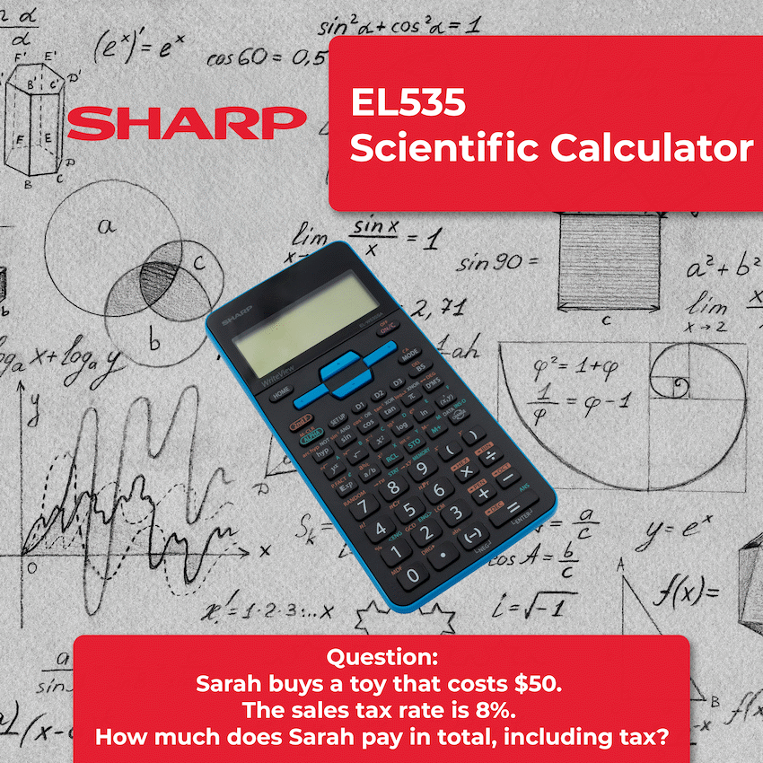 Sharp EL535 Scientific Calculator - 422 Functions- Blue - image 7