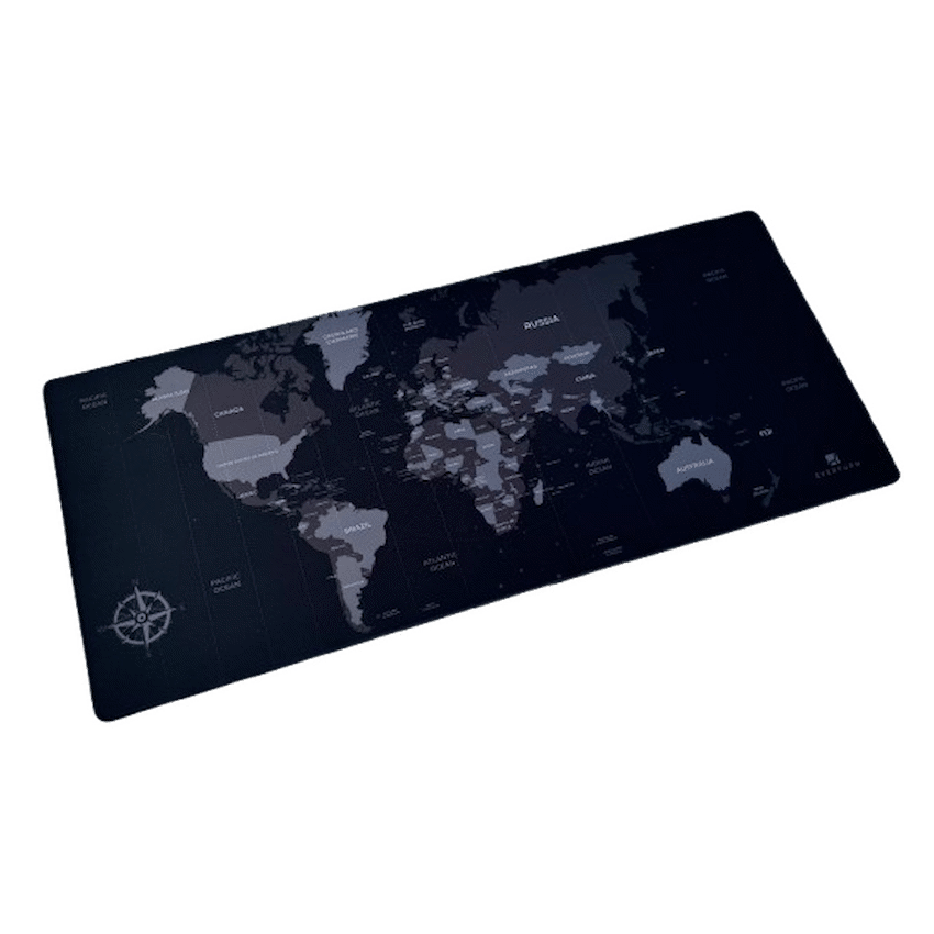 Everfurn Desk Mat - World Map - Large - Black - Non-Slip - image 7