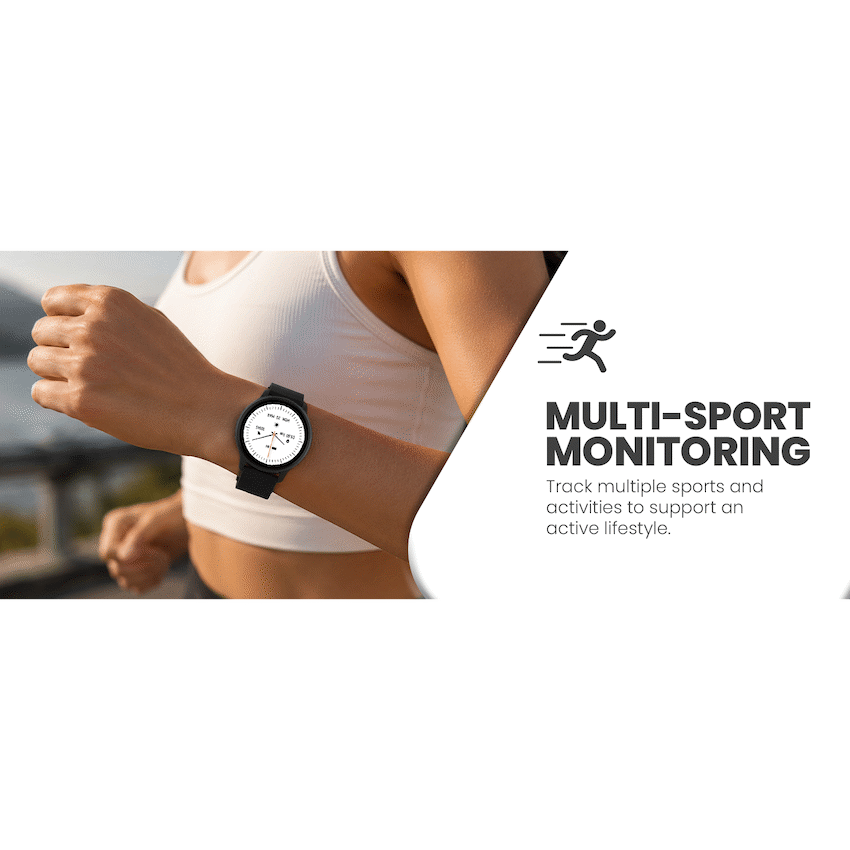 Volkano Active Tech Trend series Watch with heart rate monitor - Black - image 7