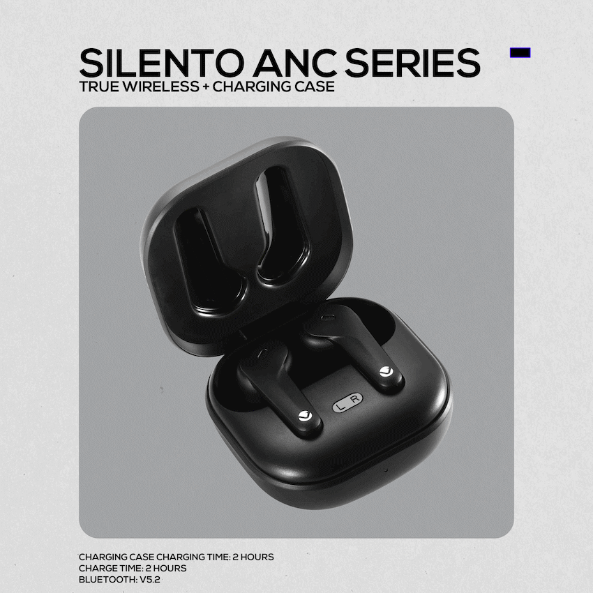 Volkano Silento ANC Series True Wireless + Charging Case - Black - image 7