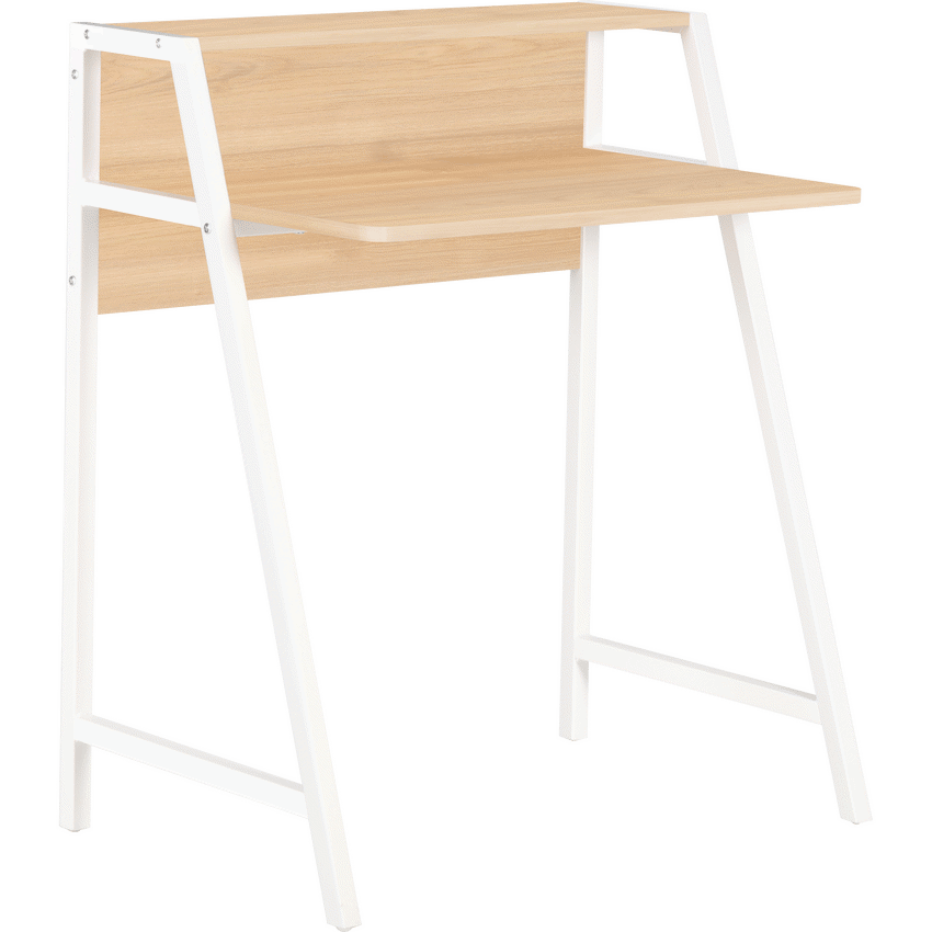 Everfurn Orchid Desk with Monitor Shelf, Powder Coated Steel - image 7