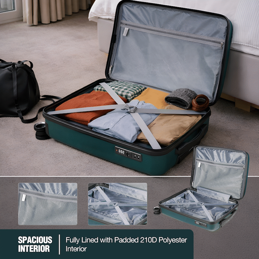 Travelwize Tourer PP 55cm 4-wheel Spinner Luggage Petrol - image 7