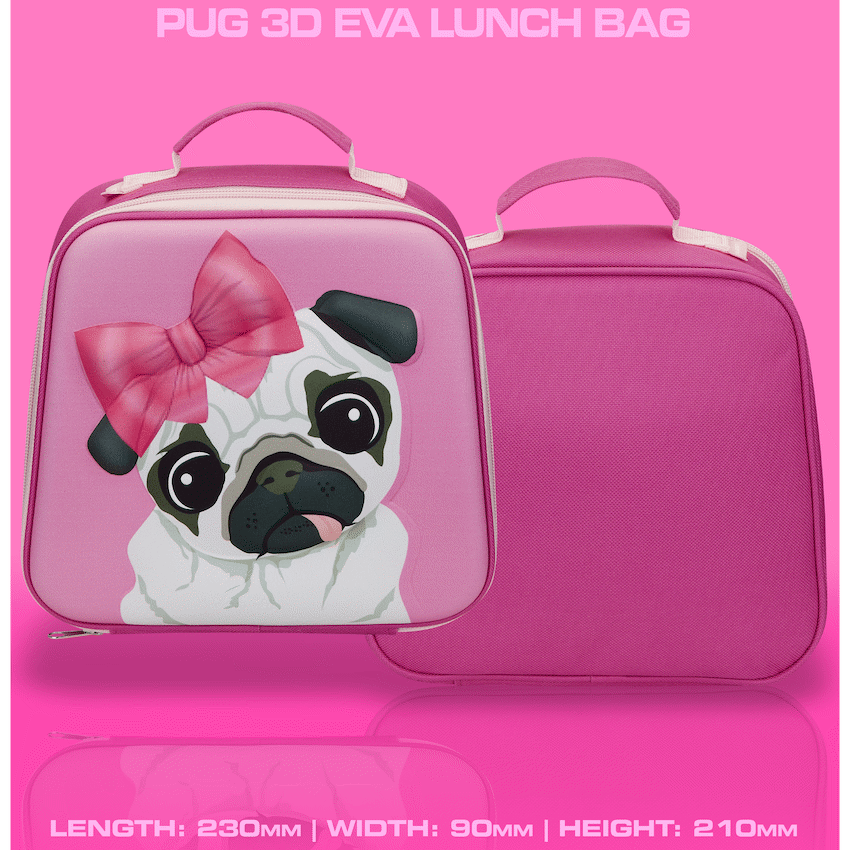 Quest Pug 3D EVA Lunch Bag - Pink - image 7