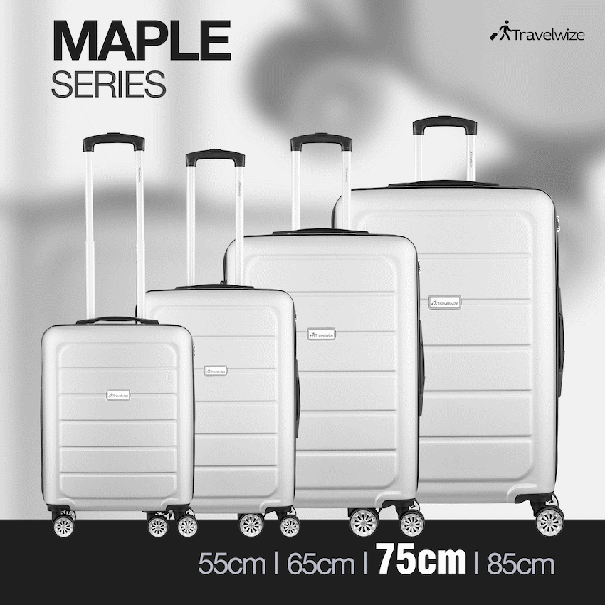 Travelwize Maple ABS 75cm 4-Wheel Spinner Luggage - Silver - image 7