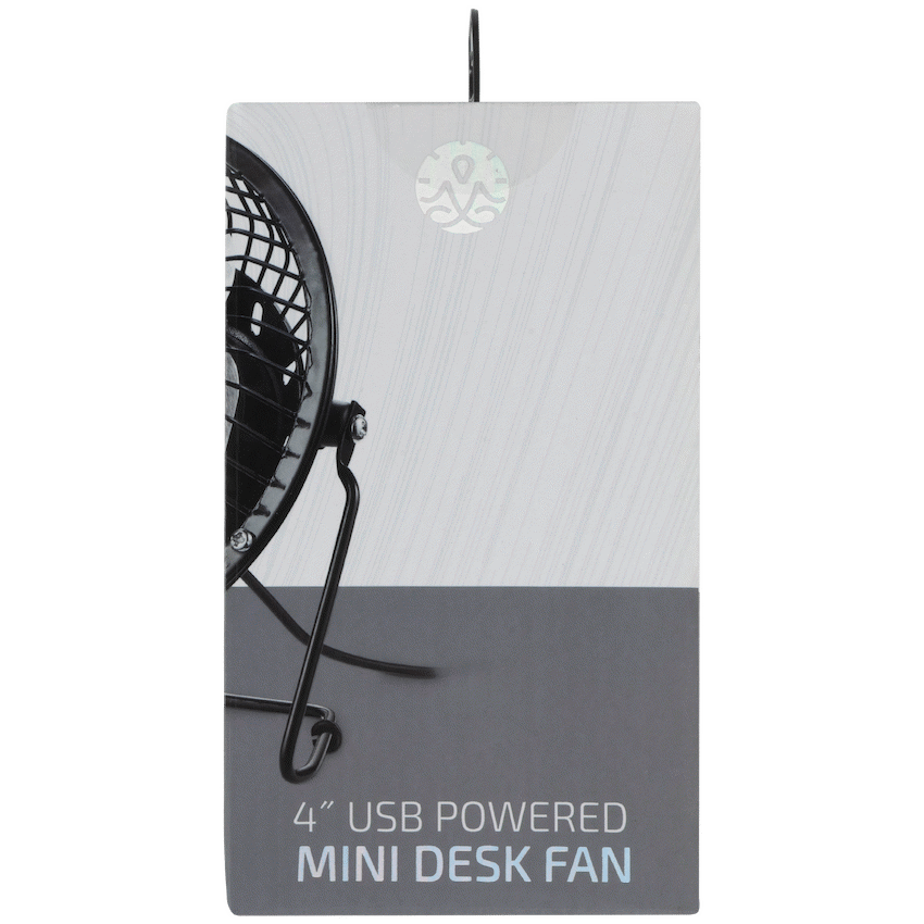 ZEN Cool Series 4" Mini Desk Fan - Black - image 7