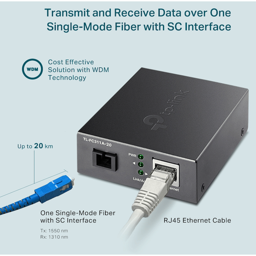 TP-Link TL-FC311A-20 Gigabit WDM Media Converter - image 7