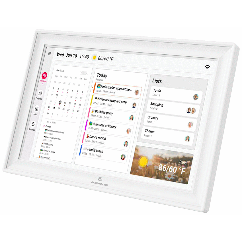 Volkano Agenda Series Smart Calendar and Digital Photo Frame 15.6" - White - image 7
