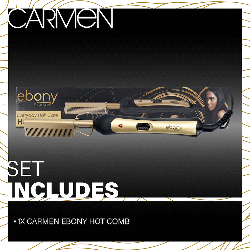 Carmen Hot Comb - Ebony - image 7