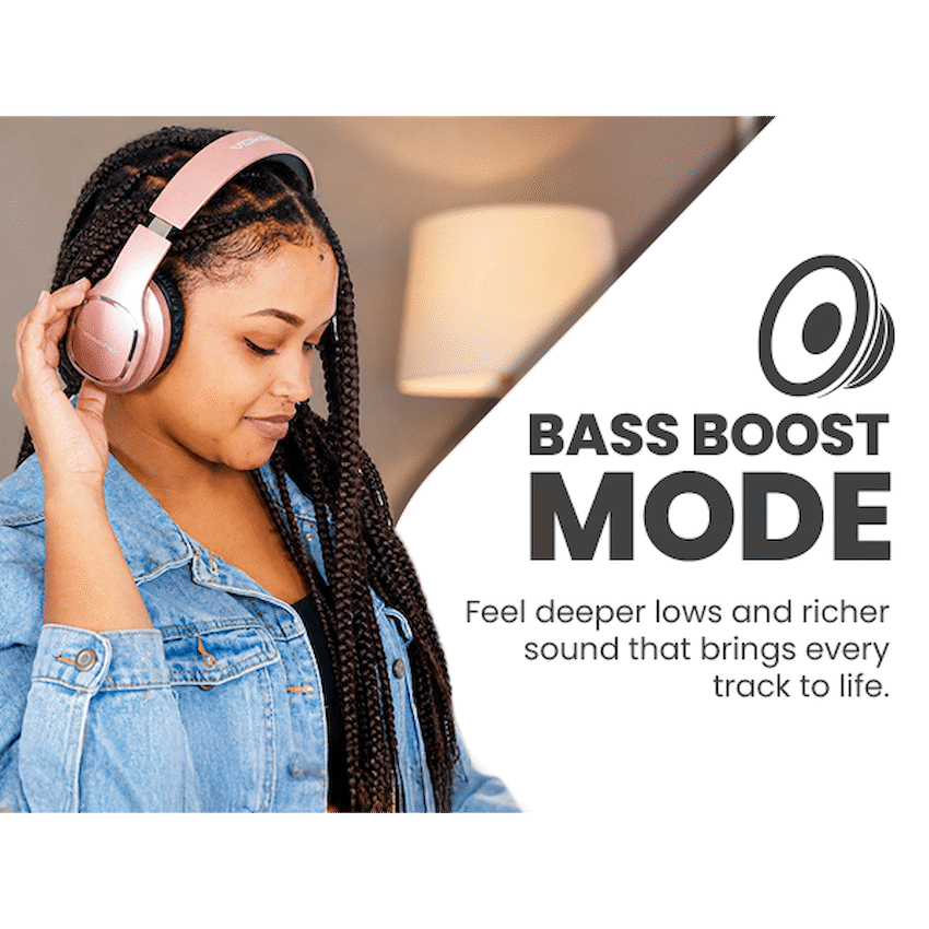 Volkano Phonic Series Bluetooth Full-Size Headphones - Rose Gold - image 7