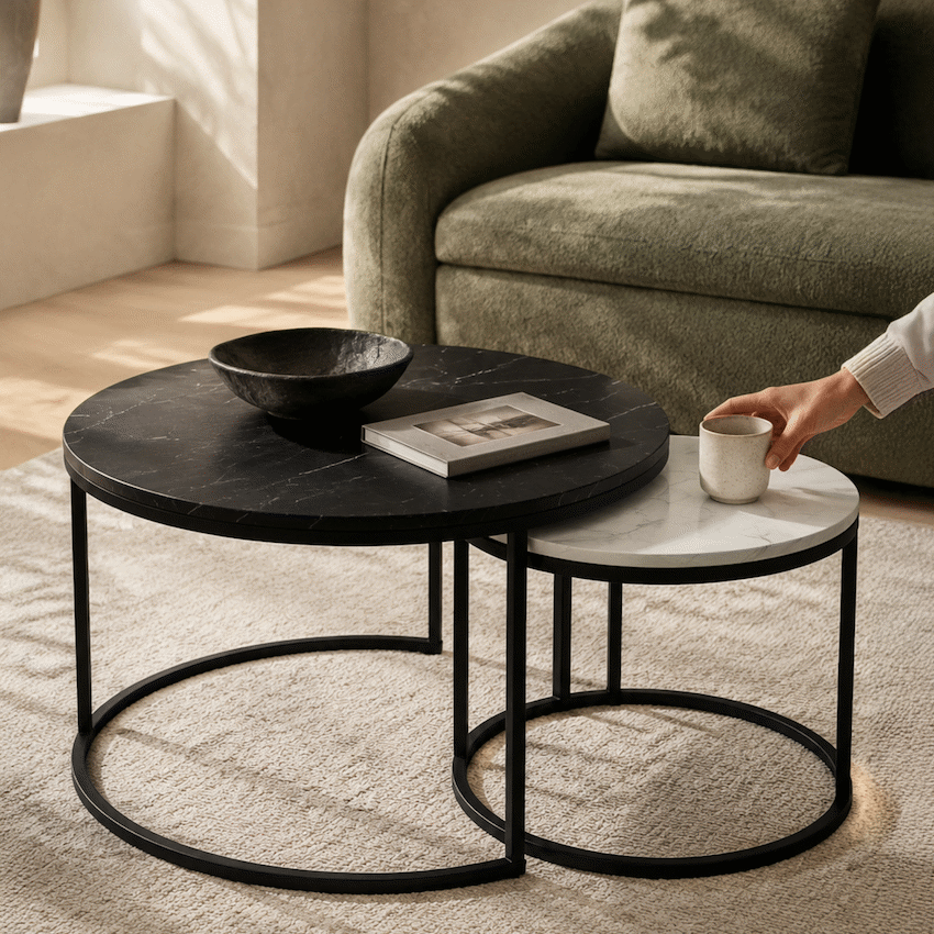 Everfurn Nile Nesting Coffee Table - Ying Yang - image 7