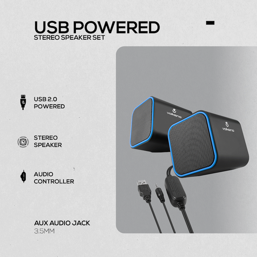 Volkano Diamond Series USB Speaker - Blue - image 7