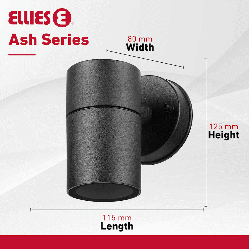 Ellies Ash Series AC UniBeam wall light - Nylon Carbon Fiber - GU10 Base - BK - image 7