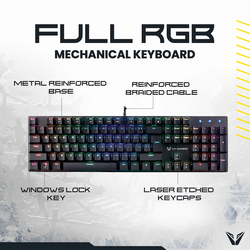 VX Demeter Series Mechanical Keyboard with Full RGB Lighting - image 7