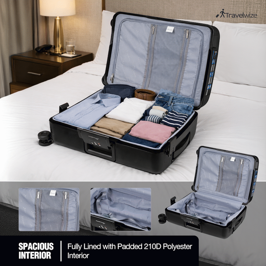 Travelwize Clipper PP 65cm 4-Wheel Spinner Luggage Black - image 7