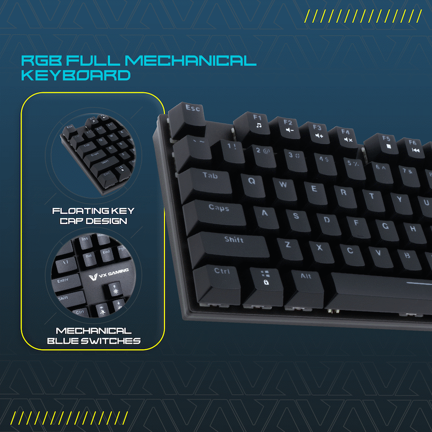 VX Gaming Floki RGB Full Mechanical Keyboard - image 7