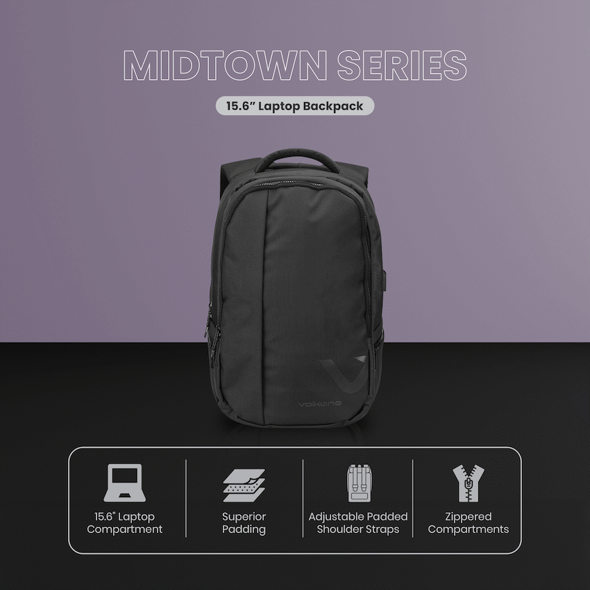 Volkano Midtown 15.6" Laptop Backpack - Black - image 7