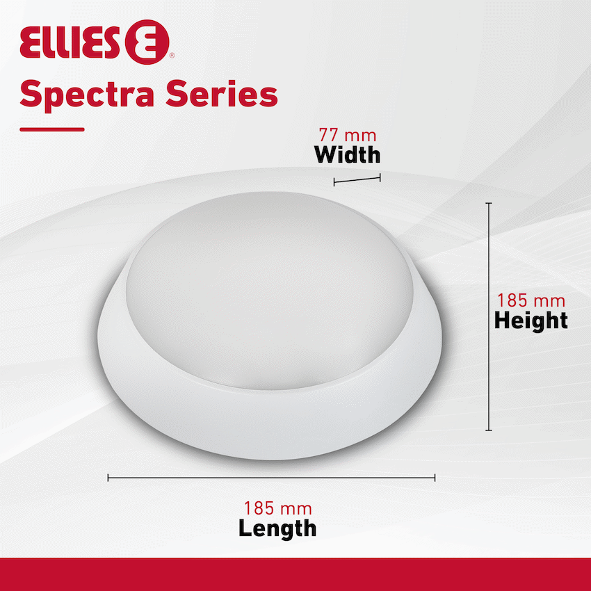 Ellies Spectra Series - AC 15W  Round LED Bulkhead with 3CCT -WT - image 7